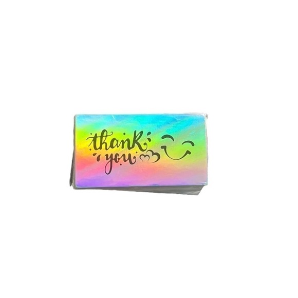50pcs/pack Thank You cards for business holographic mini rainbow 3.5 x 2 in New - Picture 9 of 9